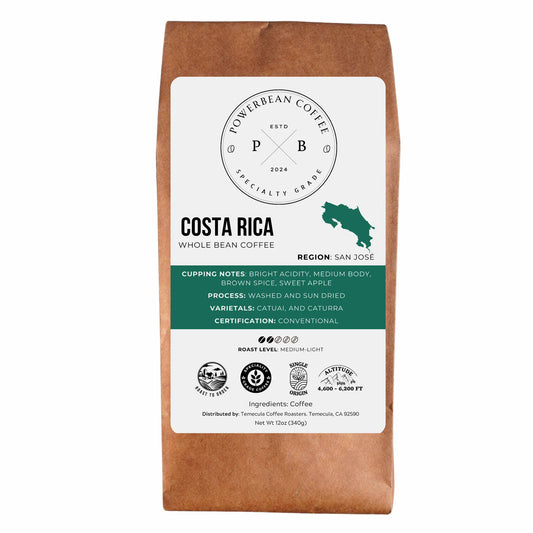 Costa Rica Medium Light Roast Coffee - Single Origin