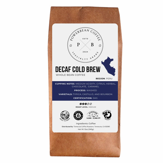 Decaf Cold Brew Coffee - Fair Trade Organic